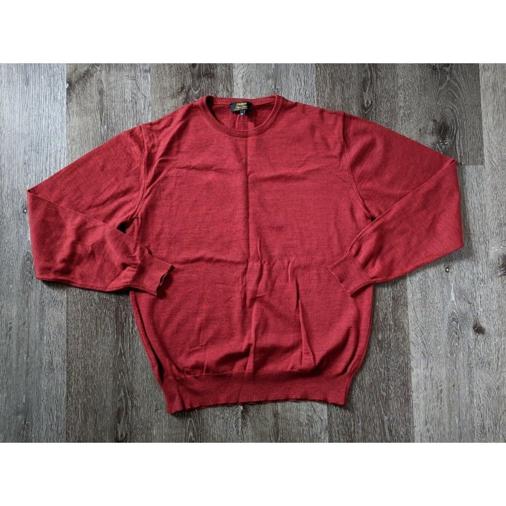 Messori Black Label Mens Crewneck Wool Sweater Size 50 Medium